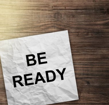 Metin işareti hazır olduğunu gösteriyor. Kavramsal fotoğraf bir şey yapmak için ya da birini yapmak için hazırlanmış hissedersiniz..