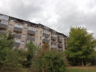 Vilnius, Litvanya 'daki modern apartmanlar.