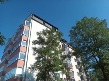 Vilnius, Litvanya 'nın banliyölerinde 80' ler ve 90 'lar mimarisi