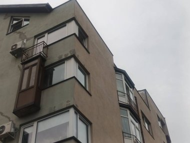 Vilnius, Litvanya 'nın banliyölerinde 80' ler ve 90 'lar mimarisi