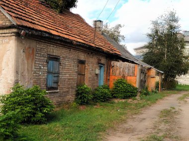 Litvanya, Vilnius 'taki eski ahşap özel ev..