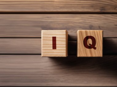 Kelime küpleri ahşap masa üzerinde düşünün.