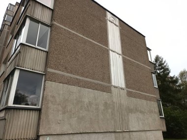 Vilnius, Litvanya 'nın banliyölerinde 80' ler ve 90 'lar mimarisi