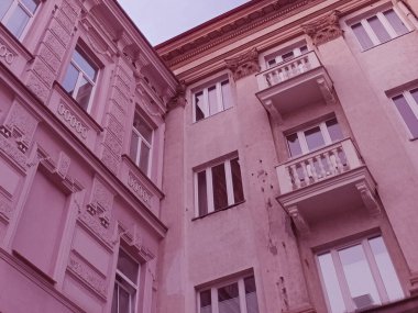 Eski Şehir ve Vilnius, Litvanya 'daki Evler.