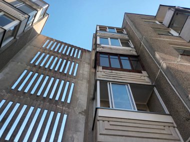 Vilnius, Litvanya 'nın banliyölerinde 80' ler ve 90 'lar mimarisi