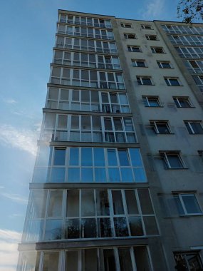 Vilnius, Litvanya 'nın banliyölerinde 80' ler ve 90 'lar mimarisi