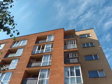 Vilnius, Litvanya 'nın banliyölerinde 80' ler ve 90 'lar mimarisi