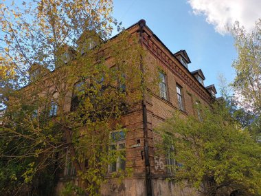 Litvanya, Vilnius 'taki eski ahşap özel ev..