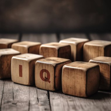 Beynin sembolü olan tahta harfler..