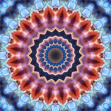 Kaleydoskop deseni. çok- renkli doku çizimi.