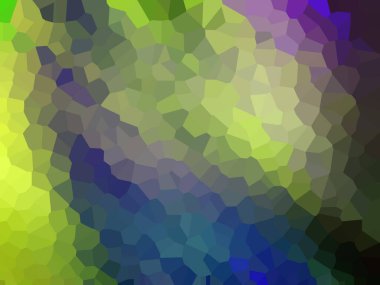 çok renkli, parlak, yeşil, mavi, yeşil renkler. Mozaiğin küçük bir boyutu. Küçük, küçük, küçük bir...