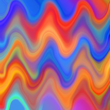 Dalgalar ve tasarım şablonu ile soyut çok renkli arkaplan