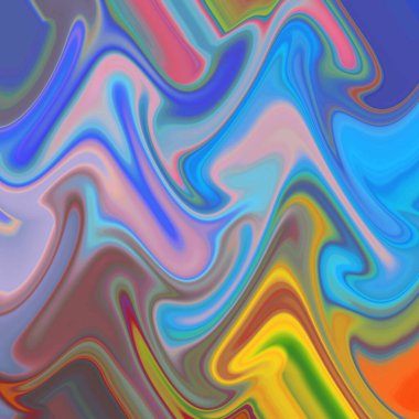 Renkli dalgalarla soyut bir arkaplan. 3d illüstrasyon