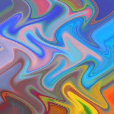 Yağlı boya çizgileri olan sıvı soyut arkaplan