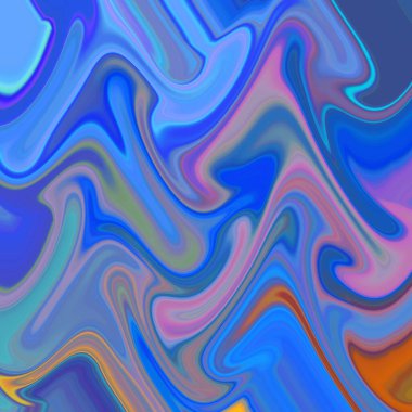 Yağlı boya çizgileri olan sıvı soyut arkaplan