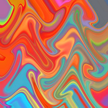 Yağlı boya çizgileri olan sıvı soyut arkaplan