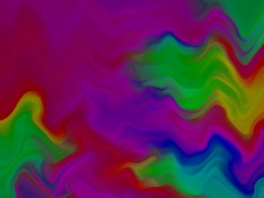 Soyut dijital fraktal model. Yatay yönelim.