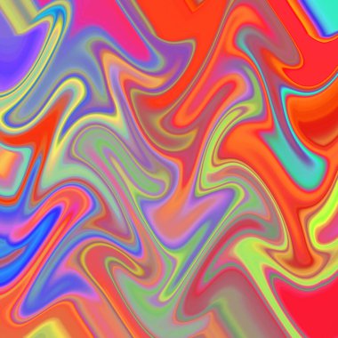 Soyut arkaplan. Renkli dalgalı tasarım duvar kağıdı. yaratıcı grafik 2d çizim. Dinamik şekilli modaya uygun sıvı örtüsü.