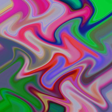 Farklı şekillerin birbirine dokumasından oluşan renkli psikedelik arkaplan