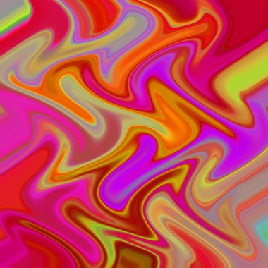 Yağlı boya çizgileri olan sıvı soyut arkaplan