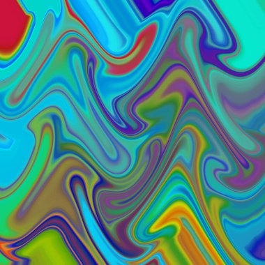 Yağlı boya çizgileri olan sıvı soyut arkaplan