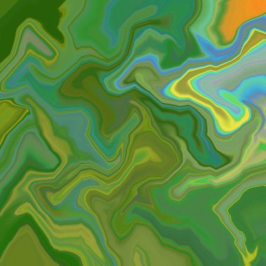 Yağlı boya çizgileri ve taze renkleri olan sıvı soyut arkaplan