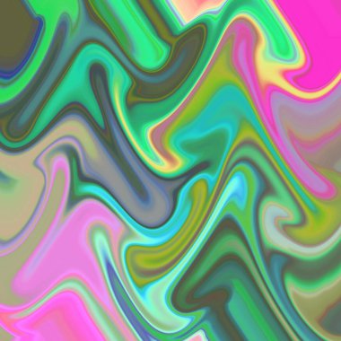 Yağlı boya çizgileri olan sıvı soyut arkaplan