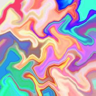 Yağlı boya çizgileri olan sıvı soyut arkaplan