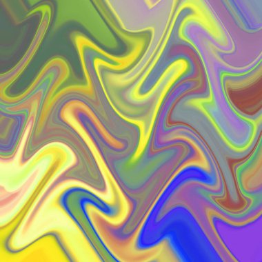 Soyut arkaplan. Renkli dalgalı tasarım duvar kağıdı. yaratıcı grafik 2d çizim. Dinamik şekilli modaya uygun sıvı örtüsü.