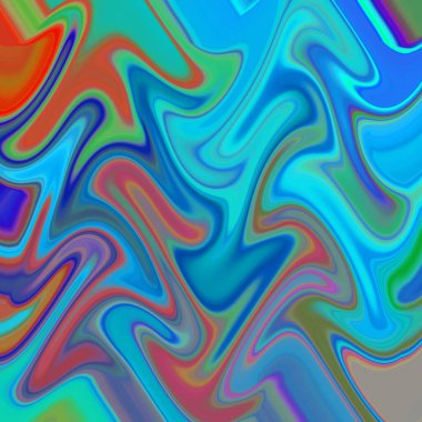 Yağlı boya çizgileri olan sıvı soyut arkaplan