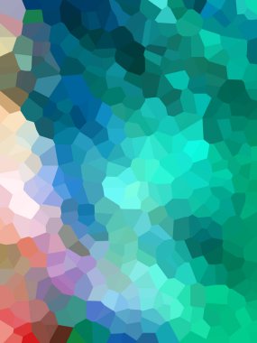 Mavi, pembe, yeşil geometrik şekillerden oluşan soyut arkaplan