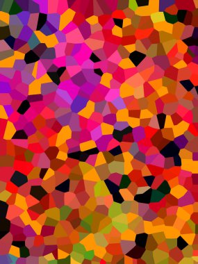 Küçük üçgenlerden oluşan soyut arkaplan, sunumlar veya web tasarımı için canlı renkler, afiş şablonu broşürü. vektör illüstrasyonu