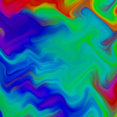 Renkli dalgalarla soyut bir arkaplan. Kopyalama alanı olan geleceksel şablon.