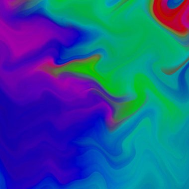 Şekillerin birbirine dokumasından oluşan renkli bir psikedelik arka plan. resimleme