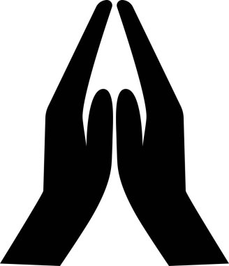 Dua eden el hareketi işareti. Din işaretleri ve sembolleri.