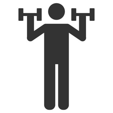 Dumbbell workout vector sign. Sports Signs and Symbols.