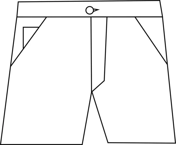 Icône Courte Ligne Pantalon Signes Symboles Vestimentaires — Image vectorielle