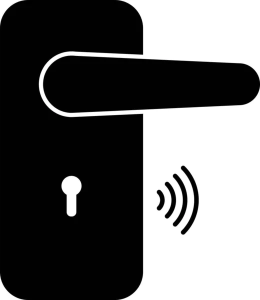 デジタルドアロックサイン セキュリティ標識とシンボル — ストックベクタ