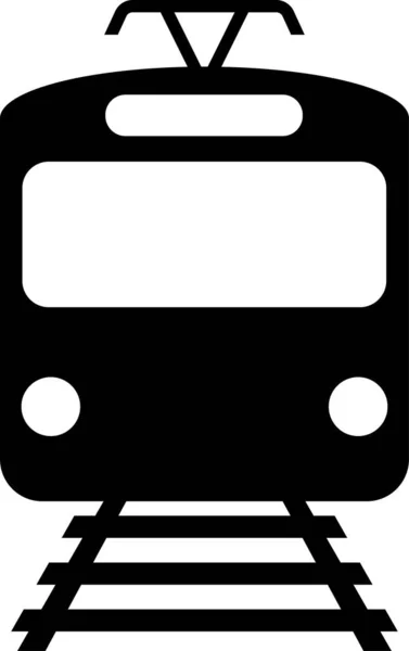 Ícone Comboio Eléctrico Sinais Símbolos Transporte — Vetor de Stock