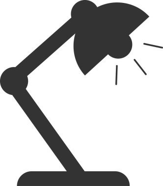 Klasik masa lambası ikonu. Elektrik işaretleri ve semboller.