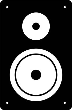 Hoparlör simgesi işareti. Müzik işaretleri ve semboller.