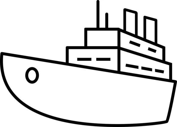 Fartbåtsikonen Transportskyltar Och Symboler — Stock vektor