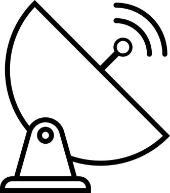 Uydu çanak iletişim ikonu. Ağ işaretleri ve sembolleri.