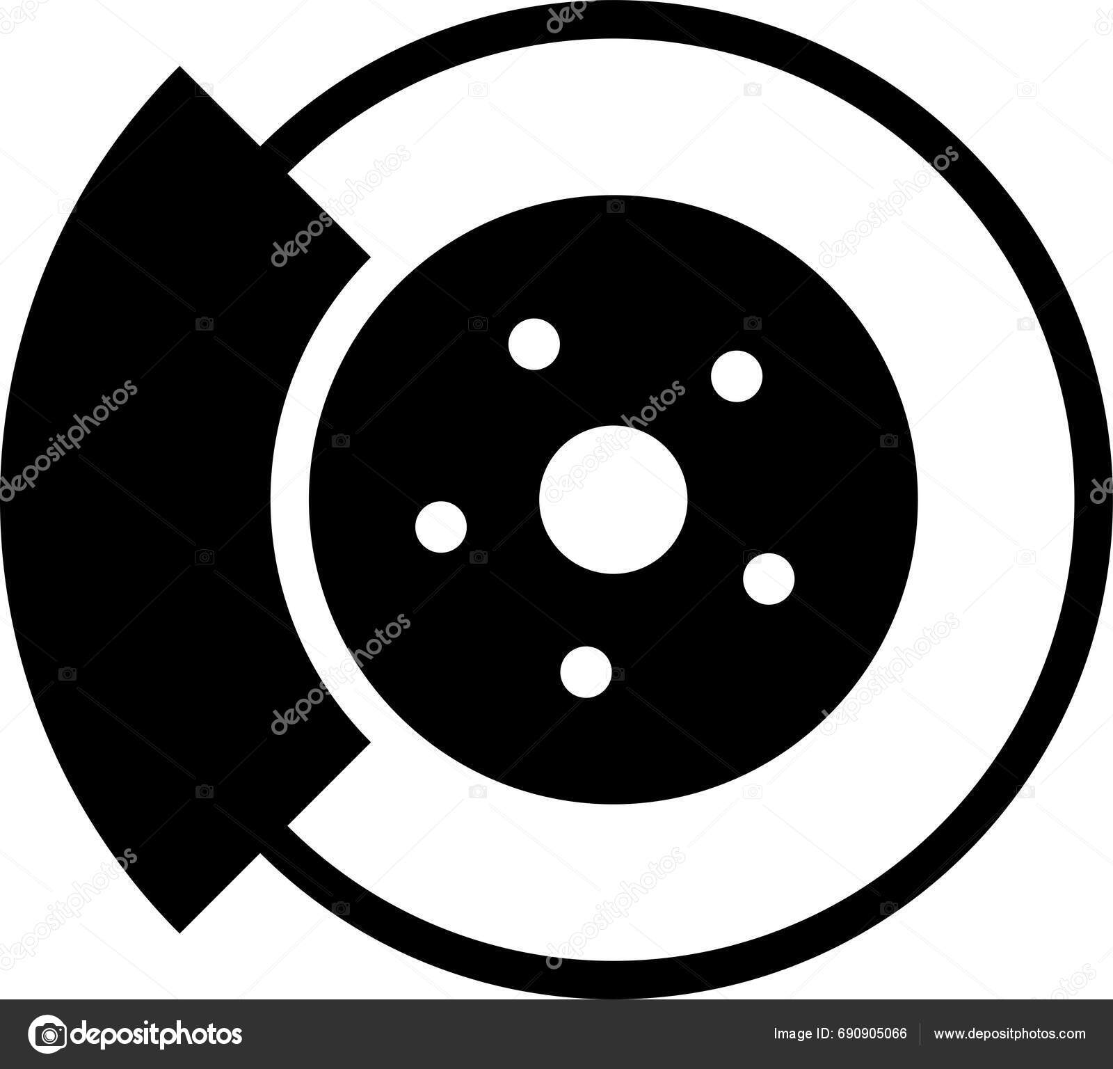Simple Brake Mechanism Sign Automobile Signs Symbols Stock Vector by