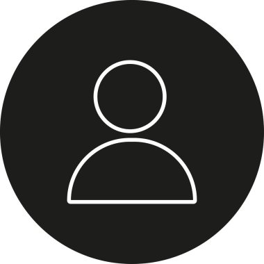 Kullanıcı profili simgesi işareti. İş işaretleri ve sembolleri.