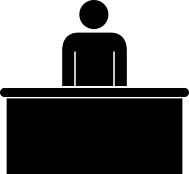 Basit bir karşılama ikonu. Ofis işaretleri ve sembolleri.