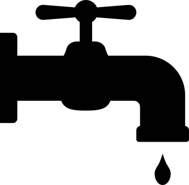 Musluk ikonu. Tesisat ürünleri.