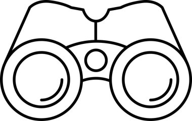 Dürbün çizgi simgesi. Deniz Optik Aracı.