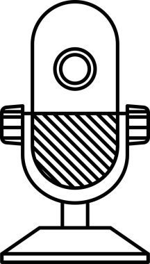 Mikrofon simgesi. İletişim işaretleri ve sembolleri.