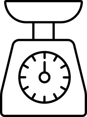 Ağırlık ölçeği makine simgesi. Enstrüman sembolü ölçülüyor.